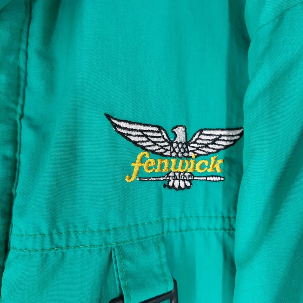 Vintage 80's Racewear Nylon Full Zip Jacket Fenwick Racing‎ Embroidered XLarge - Picture 3 of 8